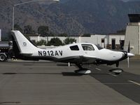 N912AV @ POC - Parked in transient parking - by Helicopterfriend