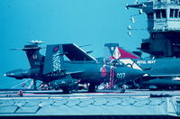 XN982 - Buccaneer XN982/027 809Sqd Royal Navy aboard HMS Ark Royal in Grand Harbour, Malta - by raymond