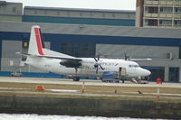 OO-VLV @ EGLC - CityJet Fokker 50 London City Airport - by David Burrell