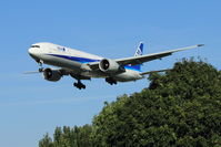 JA787A @ EGLL - 2010 Boeing 777-381ER, c/n: 37949 of ANA about to land at LHR