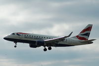 G-LCYE @ EGLC - British Airways Embraer ERJ-170STD landing at London City Airport - by David Burrell