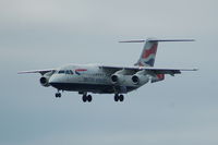 G-CFAA @ EGLC - British Airways BA Avro 144-RJ100 on approach to London City Airport - by David Burrell