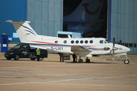 G-LIVY @ EGGW - Beech 200, c/n: BB-209 unloading at Luton - by Terry Fletcher