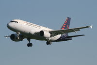 OO-SSU @ EBBR - Arrival of flight SN2092 to RWY 25L - by Daniel Vanderauwera