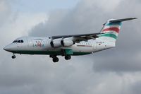 EI-RJM @ EGSH - Lamia's second RJ85/146 arriving at EGSH after its first air test.