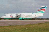 EI-RJM @ EGSH - About to depart on its first air test.