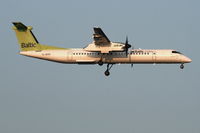 YL-BAH @ EBBR - Early arrival of flight BT601 to RWY 02 - by Daniel Vanderauwera