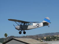 N1052E @ SZP - 1946 Aeronca 7AC CHAMPION, Continental C90 90 Hp upgrade, on final Rwy 22 - by Doug Robertson