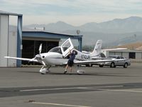 N742JH @ POC - Working on the door - by Helicopterfriend