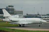 C-GLXC @ EGCC - Dassault Falcon 900EX taxiing. - by David Burrell