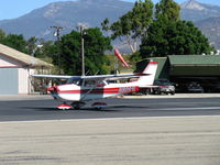 N8091L @ SZP - 1967 Cessna 172H SKYHAWK, Continental O-300 145 Hp, taking the active - by Doug Robertson