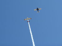 N64SH @ SZP - 2004 Hoang VAN's RV-6A, Lycoming O-360-A1A 180 Hp, high speed arrival pass over SZP with smoke and N925DG Gorton VAN's RV-6 in echelon formation- a twofer! - by Doug Robertson