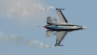 FA-110 @ EGSU - FA-110  Lockheed Martin F-16 Fighting Falcon (Belgian Air Force) performing a very memorable display at Duxford Autumn Air Show, October, 2011