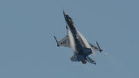 FA-110 @ EGSU - FA-110  Lockheed Martin F-16 Fighting Falcon (Belgian Air Force) performing a very memorable display at Duxford Autumn Air Show, October, 2011