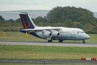 OO-DJS @ EGCC - Brussels Airlines BAE Avro 146-RJ85 Lands Manchester. - by David Burrell