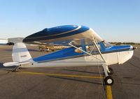 N76286 @ KAXN - Cessna 140 on the line. - by Kreg Anderson