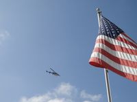 N96BM @ POC - Passing west of my flag on a cloudy/windy day - by Helicopterfriend