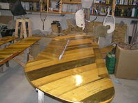 N3057K - Stab and elevator with two coats of epoxy varnish. Ready for cover - by Ken Kinsler