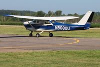 N8680U @ KVTA - Departing the EAA Fly-in at Newark, Ohio