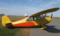 N1771E @ OVL - Aeronca 7AC Champ on the ramp in Olivia, MN. - by Kreg Anderson