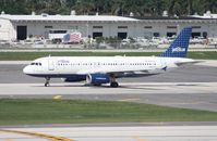 N656JB @ FLL - California Blue - by Florida Metal
