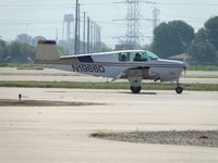 N1966D @ CNO - Rolling out after landing on runway 26R, passenger in the rear watching photographer - by Helicopterfriend
