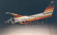 OE-LLF @ LOWL - Midnight at Linz Airport (LNZ) - by Henk Geerlings
