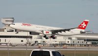 HB-JHE @ MIA - Swiss A330 - by Florida Metal