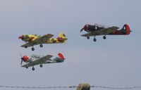 G-CBRH @ EGFH - G-CBRH in formation take off with G-YFUT and G-BVVA. - by Roger Winser