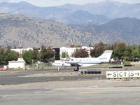 N80RS @ POC - Picking up speed for take off on runway 26R - by Helicopterfriend