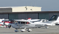 N68AX @ KSQL - Mashair LLC (Santa Barbara, CA) 2008 Cessna T182T taxis in @ San Carlos, CA - by Steve Nation