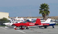 N787R @ KSQL - Locally-based all red 2008 RV-7A homebuilt on ramp @ San Carlos, CA - by Steve Nation