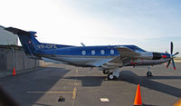 VP-CPX @ KOAK - Cayman Islands registered 2008 Pilatus PC-12/47 (ex C-FPXY of Pixie Air Ltd., Edmonton, Alberta) park on North Field ramp at Oakland, CA - by Steve Nation