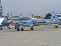 N7733C @ KWVI - 1948 Navion L-17B-RY painted as CAL-NG 48-0974 (8974) polished aluminum @ Watsonville, CA Fly-In - by Steve Nation