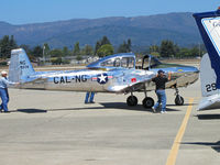 N7733C @ KWVI - 1948 Navion L-17B-RY painted as CAL-NG 48-0974 (8974) polished aluminum @ Watsonville, CA Fly-In - by Steve Nation