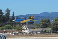 N65364 @ KWVI - Convair BT-15 (according to FAA register) painted as USAAC Vultee BT-13B 42-90259  on approach @ Watsonville, CA Fly-In - by Steve Nation