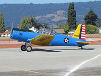 N65364 @ KWVI - Convair BT-15 (according to FAA register) painted as USAAC Vultee BT-13B 42-90259 and taxying @ Watsonville, CA Fly-In - by Steve Nation