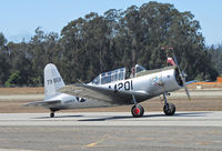 N71502 @ KWVI - 1942 Consolidated Vultee BT-13B painted as Marines SNV-2 BuAer 79801 (not a real seriul #?) coded M201 and Eine Klein Carole nose art taxying @ Watsonville Fly-In - by Steve Nation