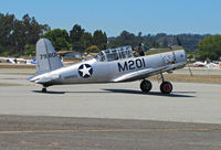 N71502 @ KWVI - 1942 Consolidated Vultee BT-13B painted as Marines SNV-2 BuAer 79801 (not a real seriul #?) coded M201 and Eine Klein Carole nose art taxying @ Watsonville Fly-In - by Steve Nation