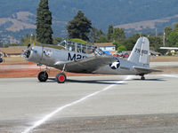 N71502 @ KWVI - 1942 Consolidated Vultee BT-13B painted as Marines SNV-2 BuAer 79801 (not a real seriul #?) coded M201 and Eine Klein Carole nose art taxying @ Watsonville Fly-In - by Steve Nation