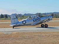 N71502 @ KWVI - 1942 Consolidated Vultee BT-13B painted as Marines SNV-2 BuAer 79801 (not a real seriul #?) coded M201 and Eine Klein Carole nose art taxying @ Watsonville Fly-In - by Steve Nation