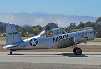 N71502 @ KWVI - 1942 Consolidated Vultee BT-13B painted as Marines SNV-2 BuAer 79801 (not a real seriul #?) coded M201 and Eine Klein Carole nose art taxying @ Watsonville Fly-In - by Steve Nation
