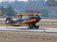 N80055 @ KWVI - 1976 Aerotek Pitts S-2A taxying @ Watsonville Fly-In - by Steve Nation