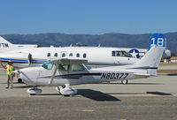 N80377 @ KWVI - Seagull Flying Club (Sunnyvale, CA) 1976 Cessna 172M taxiing @ Watsonville Fly-In (with Hawker 800XP and B-25J/18 in background) - by Steve Nation