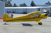 N19512 @ KWVI - 1937 Taylor J-2 painted as NC19512 taxiing @ Watsonville Fly-In (spy vs spy or photographer vs photographer!?) - by Steve Nation