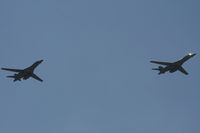 UNKNOWN @ TX08 - The two USAF B-1B's performing an opening day flyover at the Rangers Ballpark in Arlington, TX