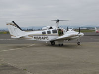N584PC @ KAPC - Paramount Citrus Assoc (Dinuba, CA) 2007 Hawker Beechcraft 2007 G58 Baron arriving at Napa, CA - by Steve Nation
