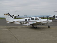 N584PC @ KAPC - Paramount Citrus Assoc (Dinuba, CA) 2007 Hawker Beechcraft 2007 G58 Baron departing Napa, CA  with Napa River RR Bridge in background - by Steve Nation