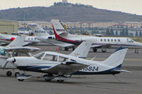 N15824 @ KAPC - McCrane Inc (Fairfield, CA) 1972 Piper PA-28-180 in new blue/white cs @ Napa, CA - by Steve Nation