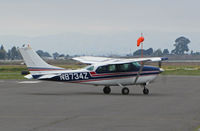 N8734Z @ KAPC - Alaska-based 1968 Cessna P206D taxiing for take-off @ Concord, CA - by Steve Nation